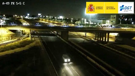 Tramo de la A-40 de noche.