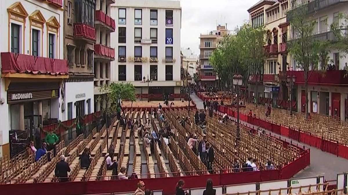 Las tarifas de la carrera oficial de la Semana Santa de Sevilla 2024 suben un 9%