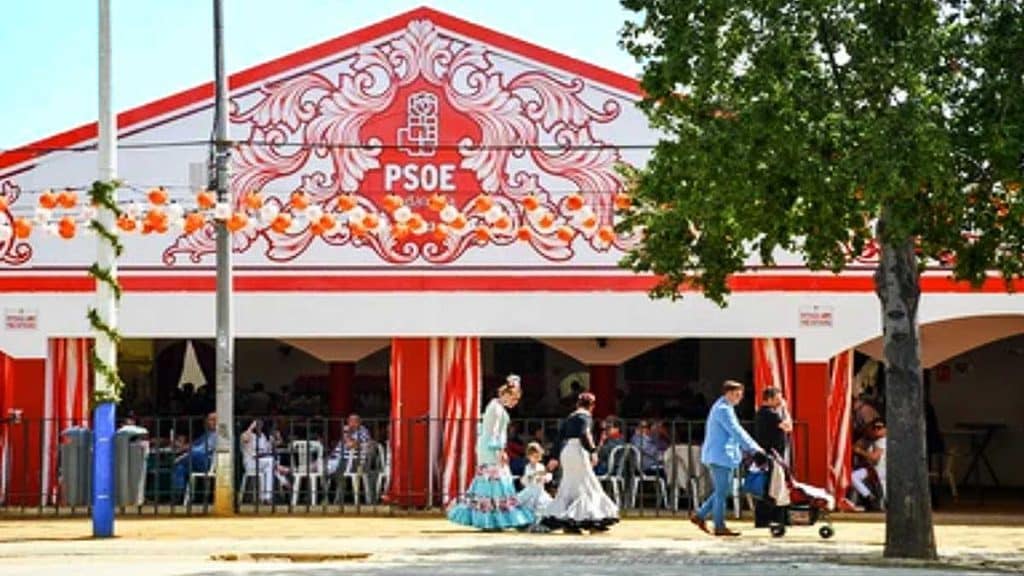 Caseta del PSOE en la Feria de Sevilla.