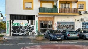 Pintadas y vandalismo en el barrio.