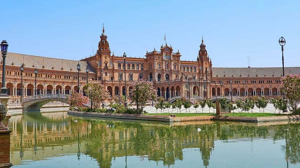 Vista de la Plaza de España en Sevilla.