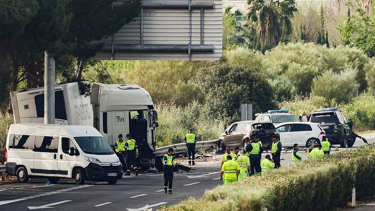 Mortal accidente en la AP-4 a la altura de Los Palacios, en Sevilla.