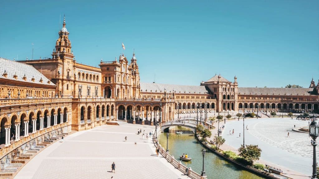 Vista de la zona central de la Plaza de España.