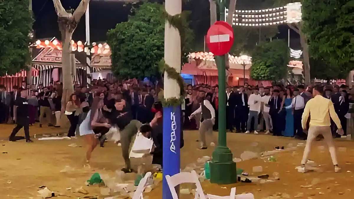 Pelea en la Feria en otro año, no en 2024.