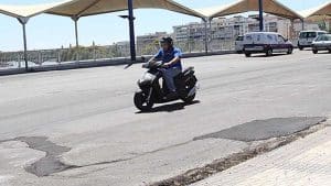 Puente de la Expiración y el mal estado de la carretera.