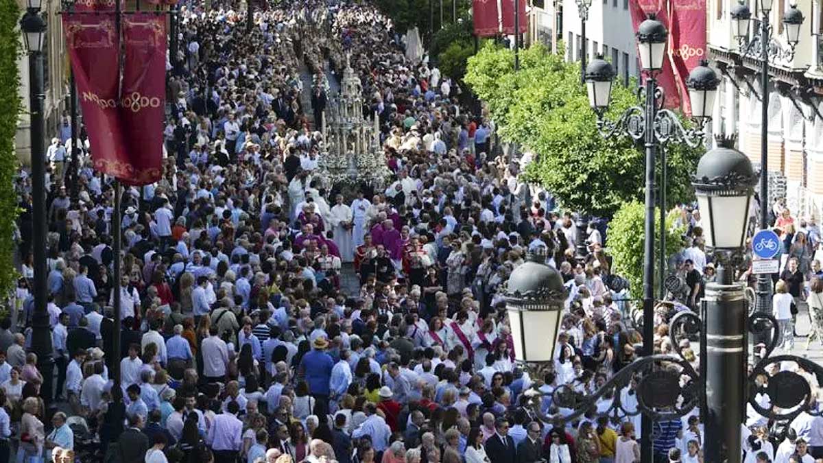 Procesión del Corpus en Sevilla.