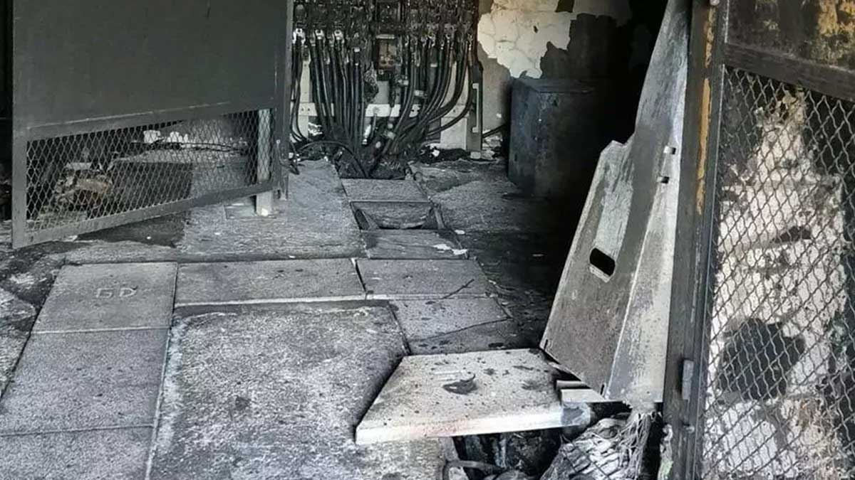 Incendio derivado de la alta demanda eléctrica.