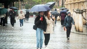 Lluvia en Sevilla.