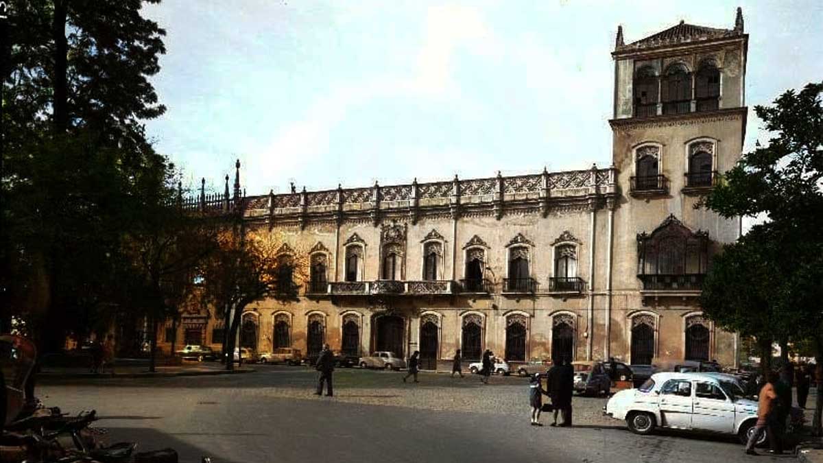 Vista de como era el Palacio de los Sánchez Dalp en Plaza del Duque de Sevilla.