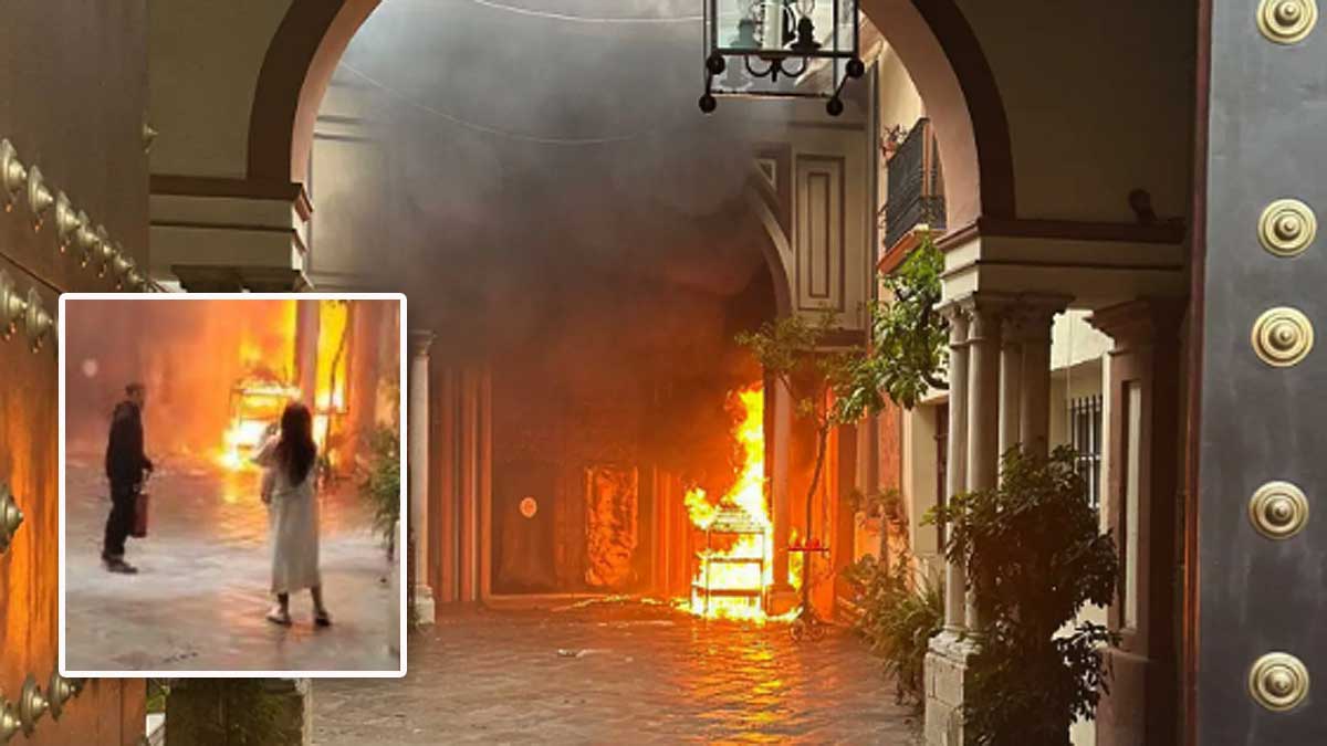 Zona del incendio donde se encuentra la estatua de San Judas Tadeo.