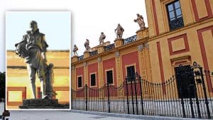 Galería de Sevillanos Ilustres en el Palacio de San Telmo con Martínez Montañés destacado.