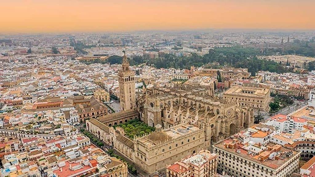 Vista aérea de Sevilla.