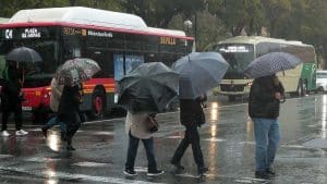 Frío y lluvia en Sevilla.