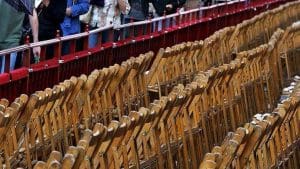 Sillas en la Carrera Oficial de la Semana Santa.