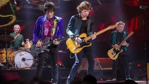 Los Rolling Stones en el escenario.