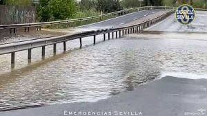 Inundación en la SE-20.