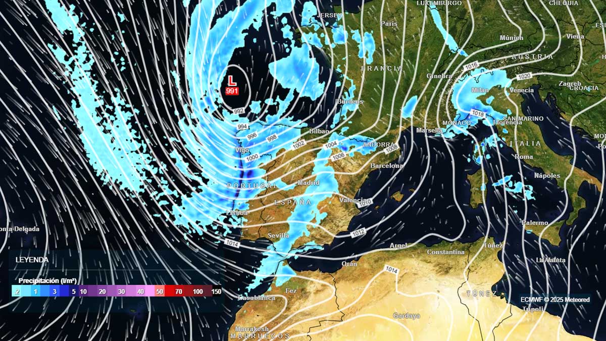 España y la borrasca Martinho.