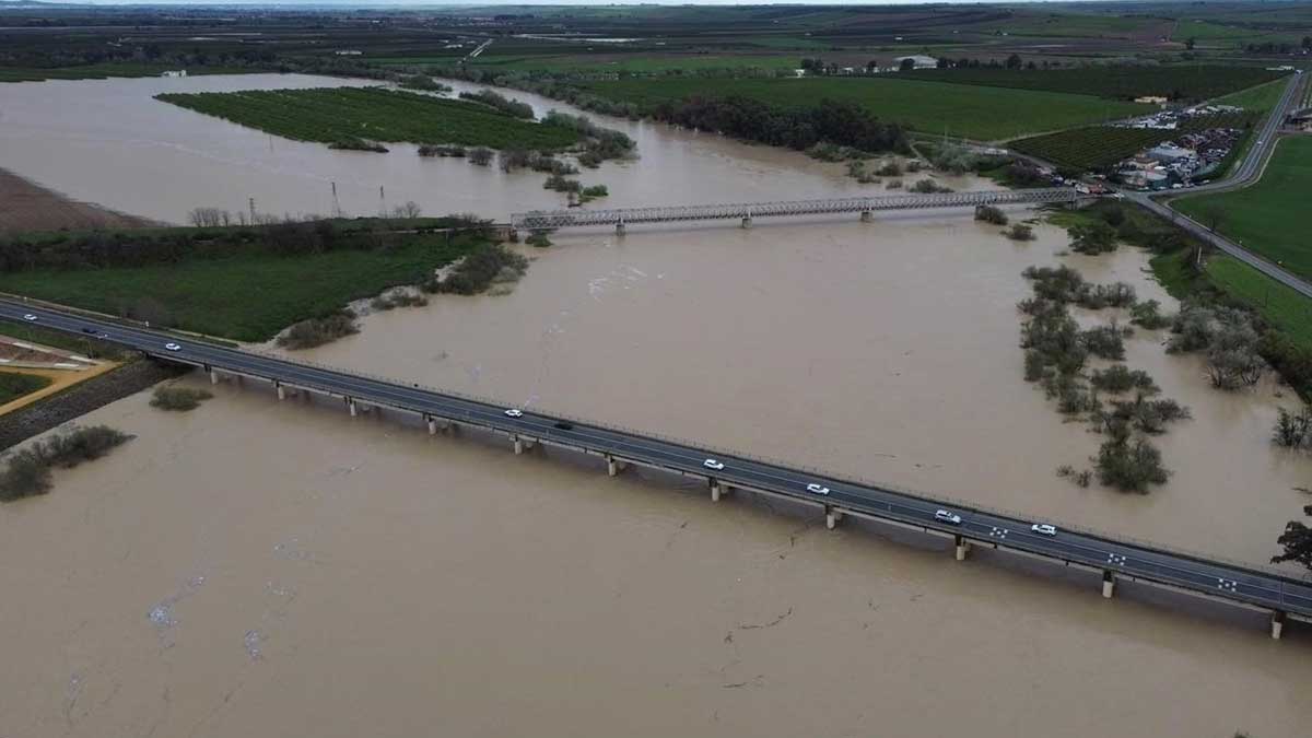 Crecida del río Guadalquivir.