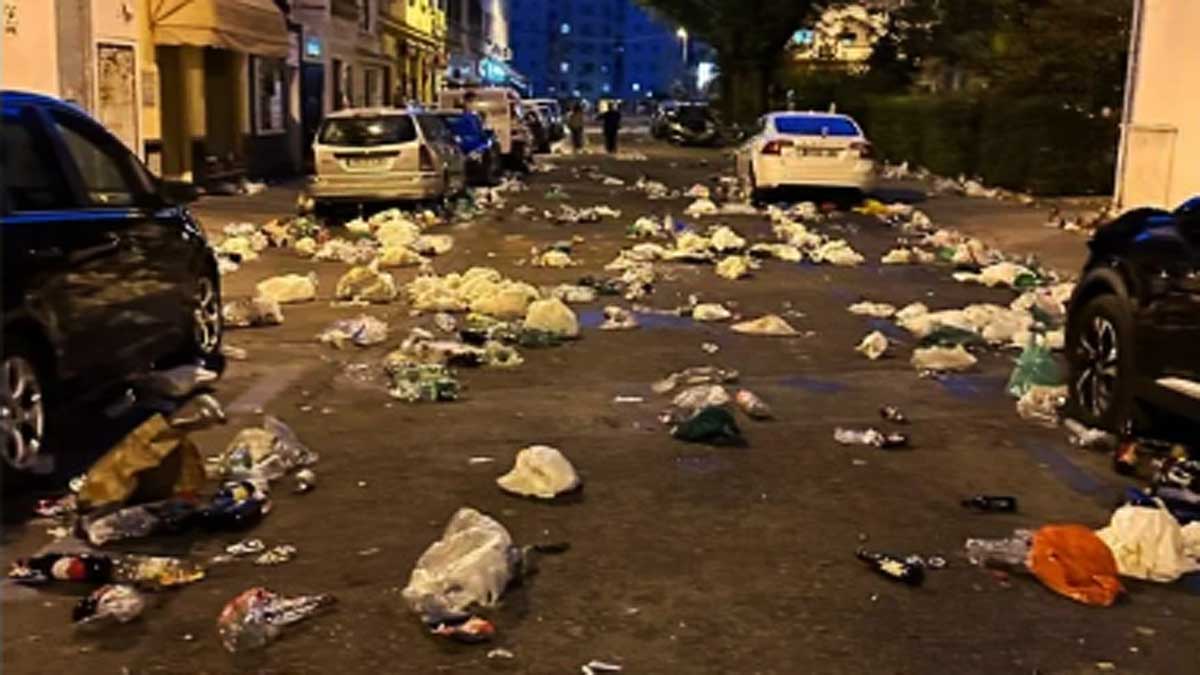 Calle con suciedad en Nervión.