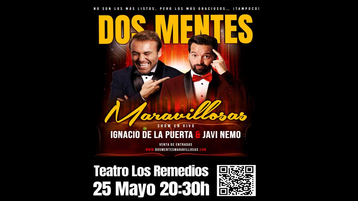 Cartel anunciador del espectáculo en tonos negros y amarillos, imagen de Ignacio de la Puerta y Javi Nemo.