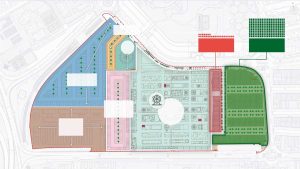 Proyecto sobre plano de ampliación de la Feria de Sevilla.