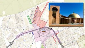 Plano con la afectación de las calles de Sevilla Este y el FIBES.