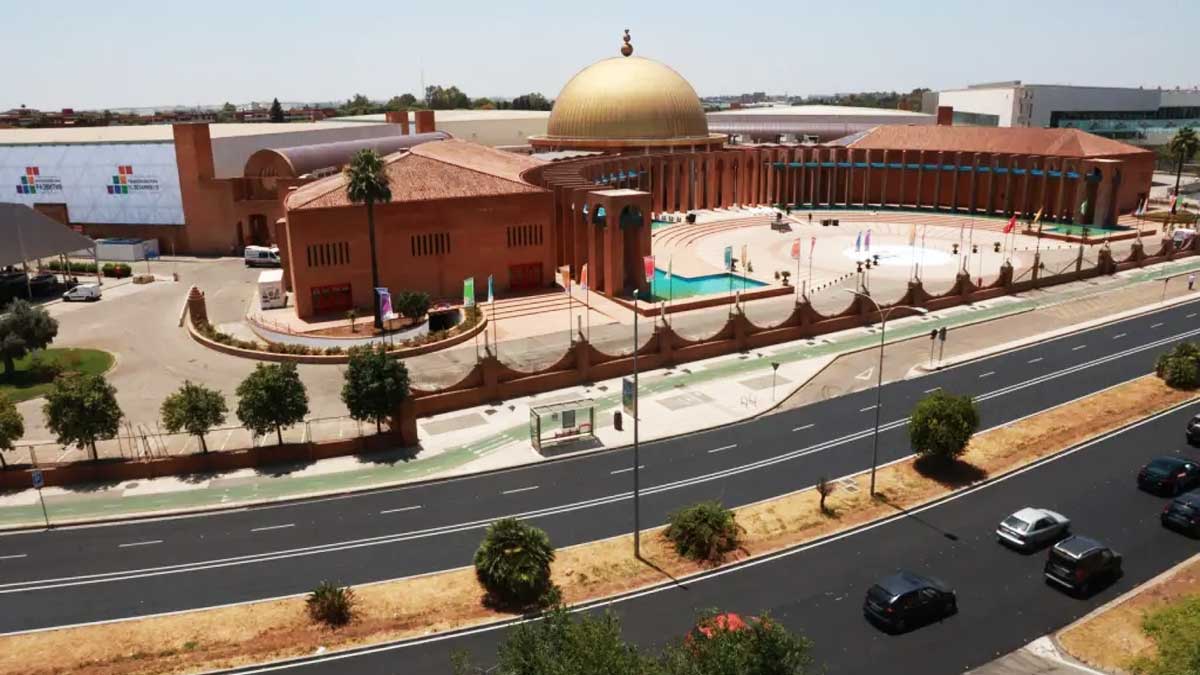 Vista aérea del Fibes en Sevilla.