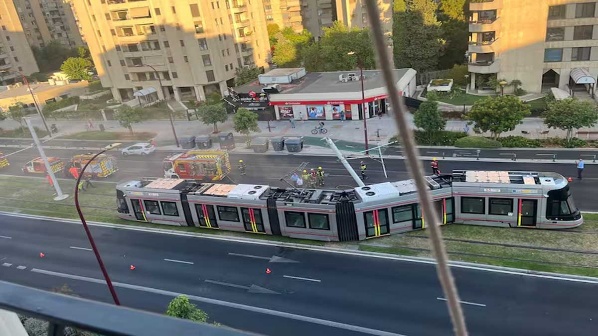 Metrocentro descarrilado, visión aérea.