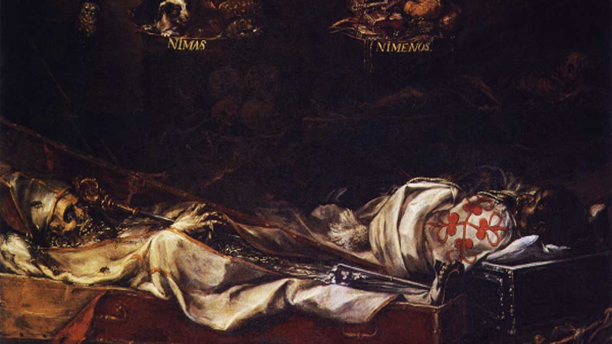 Cuadro tenebrista y barroco "Finis Gloria Mundi".