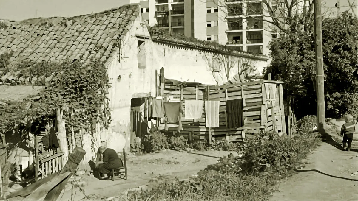 Fotografía antigua de la Venta de los Gatos.