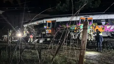 Cabeza del tres destrozada tras el impacto.