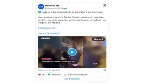 Vídeo en X de la agresión.