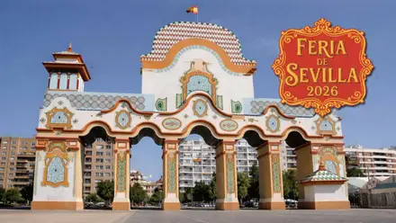 Vista de la Portada de la Feria de Sevilla 2026.