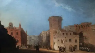 Imagen de como era, hace siglos, la Torre de Abdelaziz.