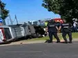La peligrosa persecución policial que acabó con un coche volcado junto a Los Arcos