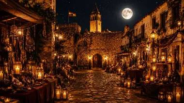 El Coronil a la luz de las velas, tiene un aire cálido.