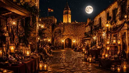 El Coronil a la luz de las velas, tiene un aire cálido.