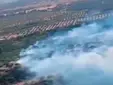 Incendio forestal en Gerena, el Plan Infoca despliega un amplio operativo aéreo y terrestre
