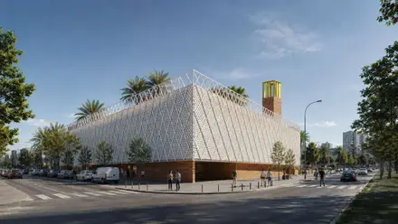 Imagen idealizada, de diseño, de la Mezquita de Sevilla.