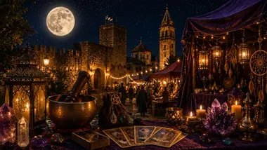 El mercado nocturno que llega a El Coronil el 29 de agosto: amuletos, meditación y sonidos sanadores junto al Castillo de la Villa