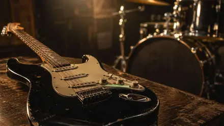 Guitarra y batería.