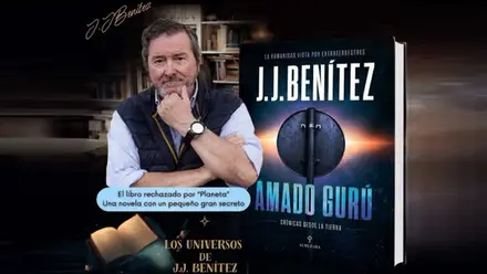Fotocomposición con J.J.Benítez y su libro nuevo "Amado Gurú".